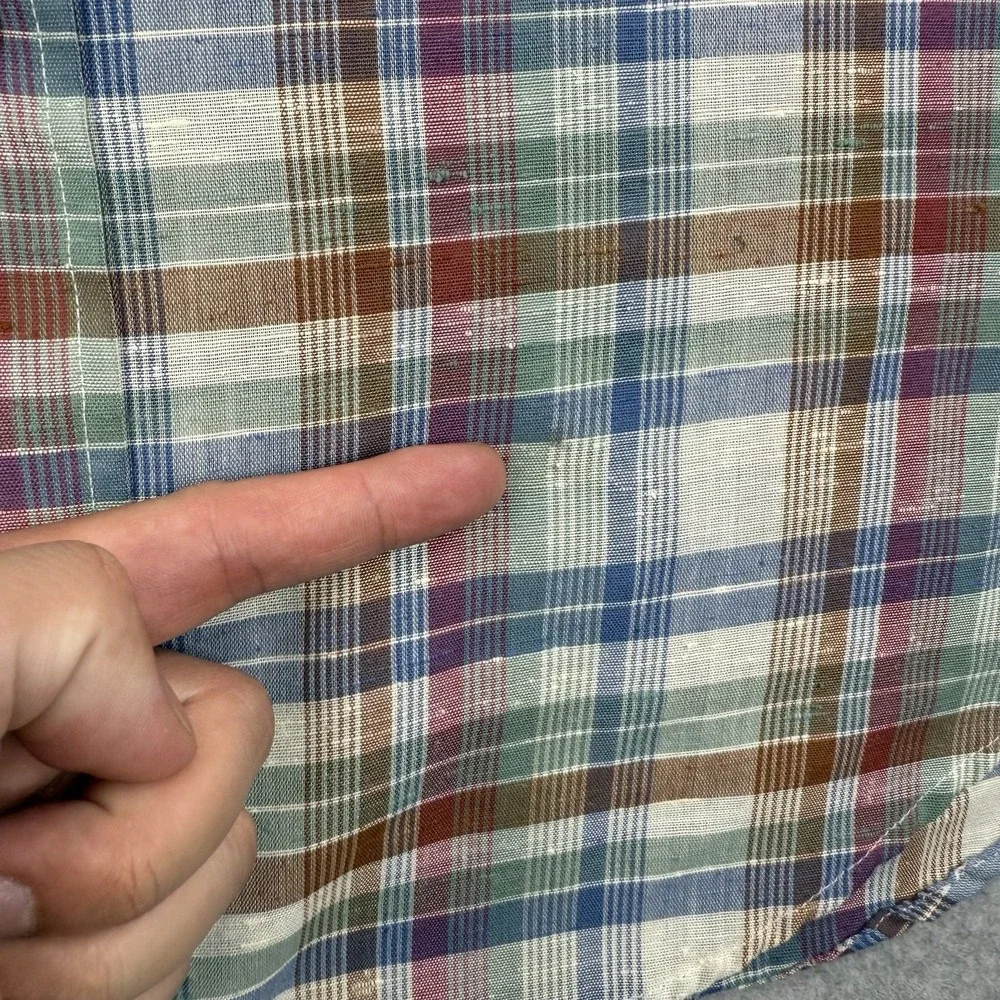 Vintage Levis Shirt‎ Mens XL Plaid 80s Button Up Long Sleeve Pockets Made In USA